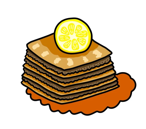 Ilustração Digital Desenho Animado Delicioso Baklava — Fotografia de Stock