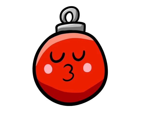 Ilustración Digital Una Bombilla Navidad Dibujos Animados —  Fotos de Stock