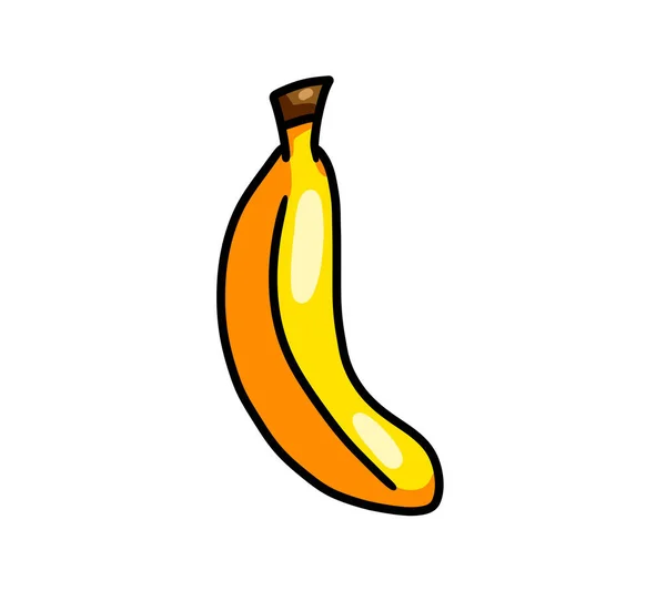 Digitális Illusztráció Egy Rajzfilm Banán — Stock Fotó