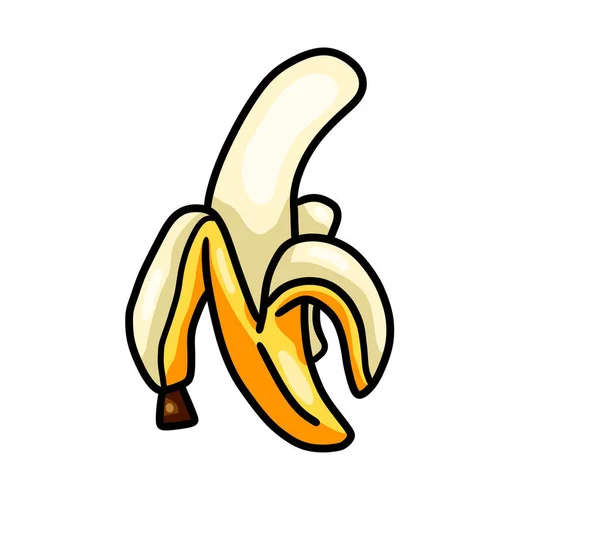 Cyfrowa Ilustracja Kreskówkowego Banana — Zdjęcie stockowe