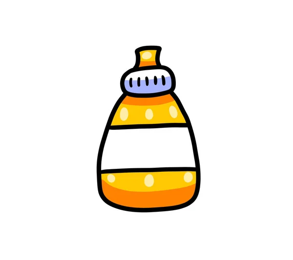 Цифровая Иллюстрация Бутылки Горчицы — стоковое фото