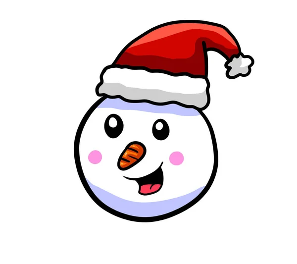 Digital Illustration Cartoon Snowman — Stock Photo, Image