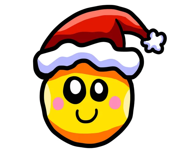 Digitální Ilustrace Vánoční Emotikony — Stock fotografie