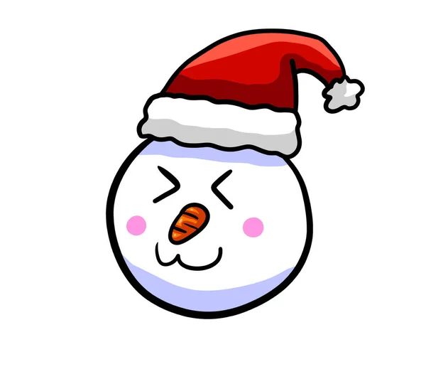 Digital Illustration Cartoon Snowman — Stock Photo, Image