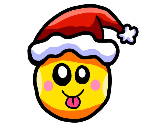 Digitale Illustration Eines Weihnachts Emoticons — Stockfoto