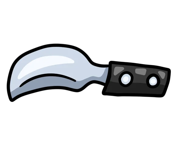 Cyfrowa Ilustracja Kreskówkowego Noża Kuchennego — Zdjęcie stockowe