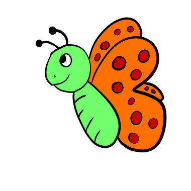 bir kelebeğin dijital illüstrasyon