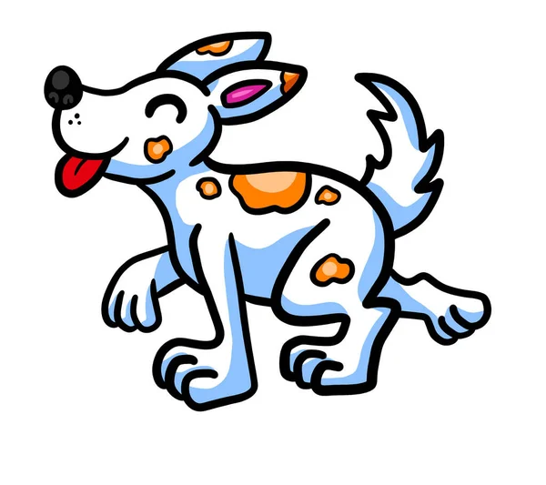 Digital illustration of a happy dog