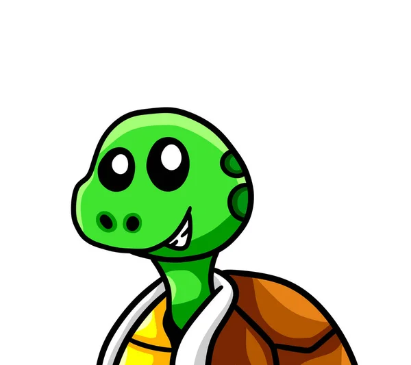 Цифровая Иллюстрация Смешной Черепахи — стоковое фото