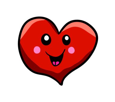 Digital illustration of a cartoon heart