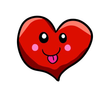 Digital illustration of a cartoon heart