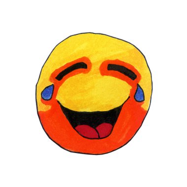 Handmade illustration of a smiley face