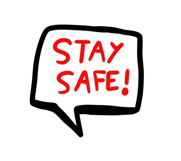 Digital illustration of a stay safe from Coronavirus chat icon