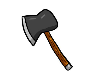 Digital illustration of an axe