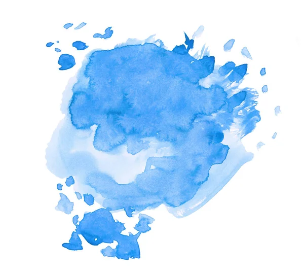 stock image Handmade illustration of blue watercolor