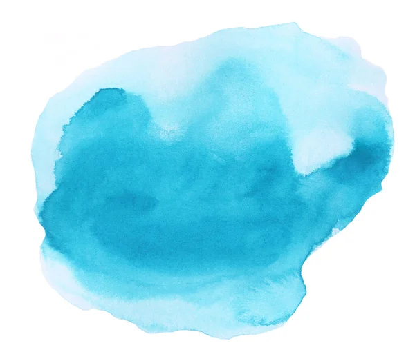 青い水彩の手作りイラスト ロイヤリティフリーのストック写真