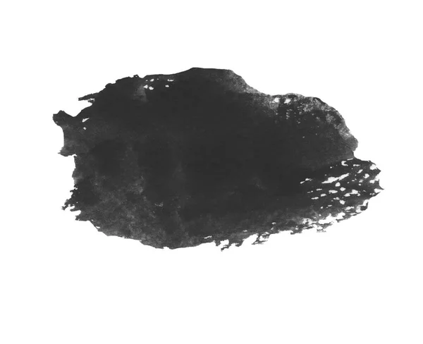 黒水彩の手作りイラスト — ストック写真