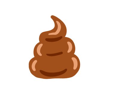 Digital illustration of a stinky poop