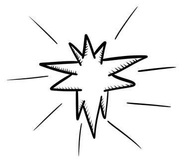 Parlayan bir yıldızın dijital çizimi