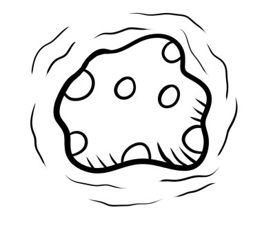 Meteor karalamalarının dijital çizimi