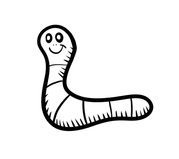 蠕虫涂鸦的数字图像 — 图库照片