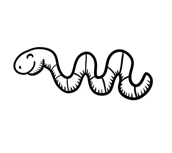 Digital Illustration Worm Doodle — Stock Photo, Image