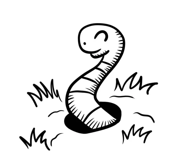 Digital Illustration Worm Doodle — Stock Photo, Image