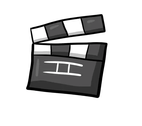 Digital Illustration Movie Clapperboard — Stock Photo, Image