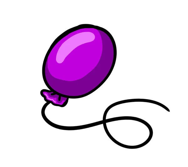 Digitale Illustration Eines Lila Ballons — Stockfoto
