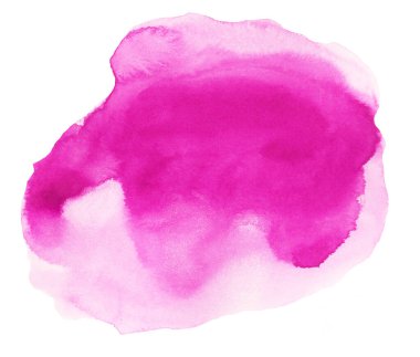 Handmade illustration of pink watercolor