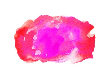 Handmade illustration of pink watercolor