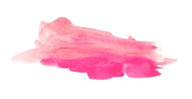 Handmade illustration of pink watercolor