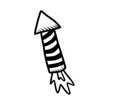 Havai fişek karalamanın dijital çizimi