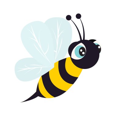 Yaban arısı izole edilmiş vektör illüstrasyon grafik simgesi