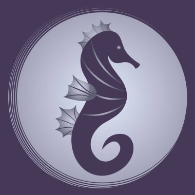 Deniz atı vektörü illüstrasyon grafik simgesi