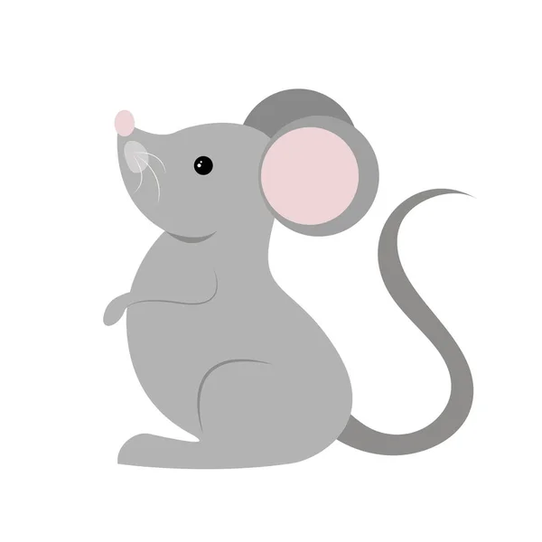 Ev vektör illüstrasyonundaki fare izole edilmiş grafik