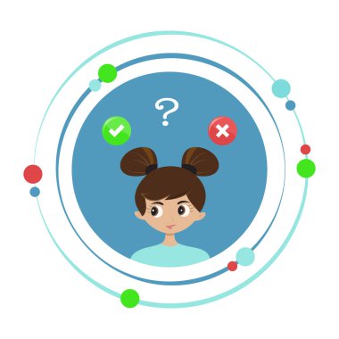 Vektör illüstrasyon grafik simgesi oluşturma kararı