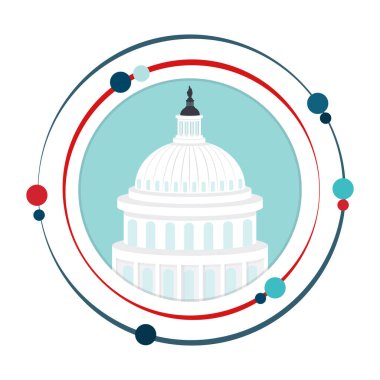 Capitol binası vektör illüstrasyon grafik simgesi
