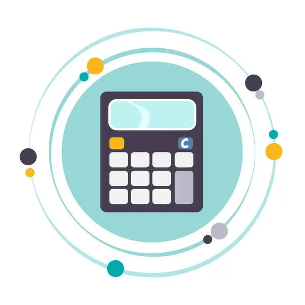 Hesaplayıcı vektör illüstrasyon grafik simgesi