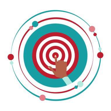 Hedef, hedef, nesnel grafik simgesi vektörü