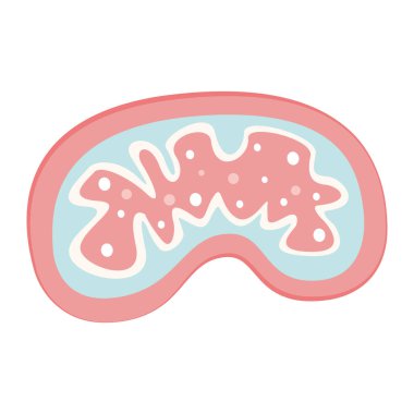 Mitokondrinin düz vektör çizimi