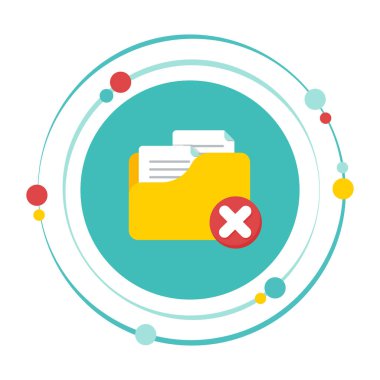 Dosya dizini grafik vektör illüstrasyonunu sil