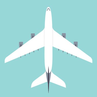 Yolcu uçağı izole edilmiş vektör çizelgesi