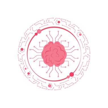 Yapay Zeka AI kavramsal vektör illüstrasyon grafik simgesi hesaplıyor