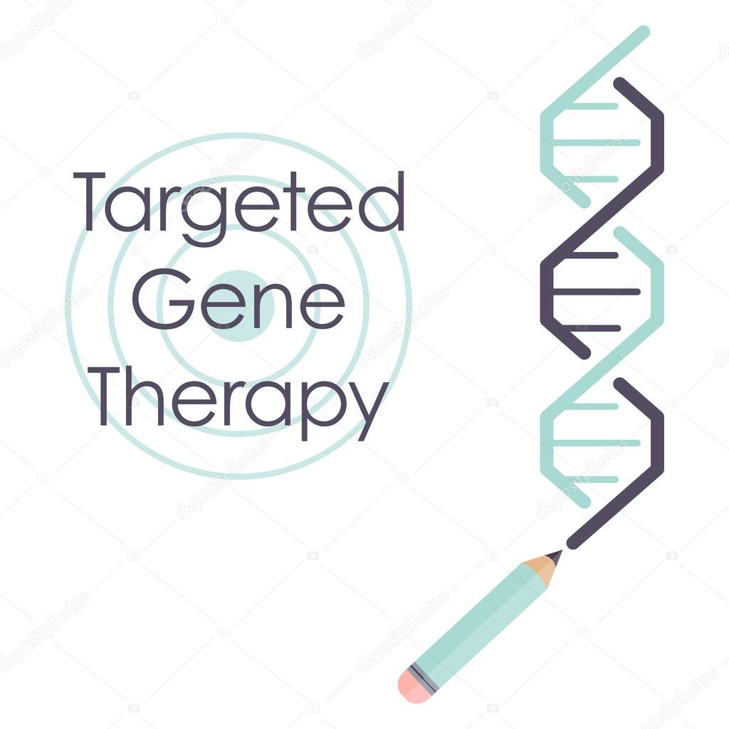 Targeted Gene Therapy genetics vector illustration graphic