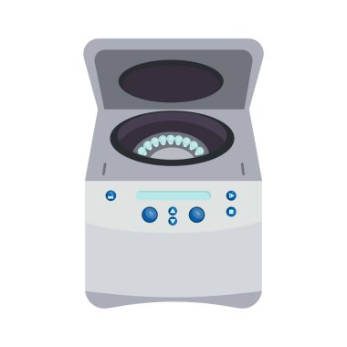 Mikro santrifüj bilim laboratuvarı vektör illüstrasyon grafik simgesi