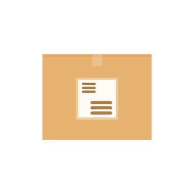 Vektör illüstrasyon grafik simgesi taşımak için paketlenmiş kutu