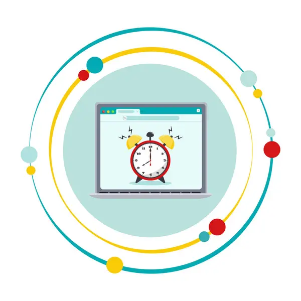 Alarm saati izole edilmiş grafik simgesine yaklaşıyor
