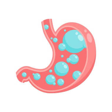 Şişmiş gazlı mide grafik simgesi