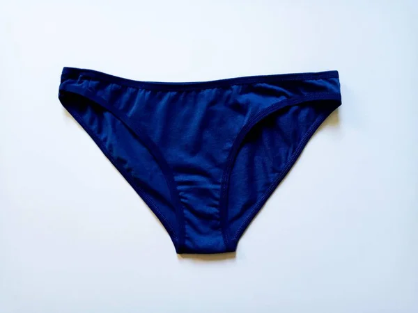 Een Marineblauw Slipje Vrouwelijk Ondergoed — Stockfoto
